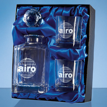3pc Plain Whisky Set in Satin Lined Presentation Box