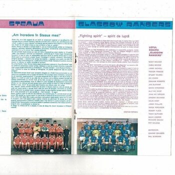 FC Steaua Buchurest v Glasgow Rangers European Cup Football Programme 1987/88