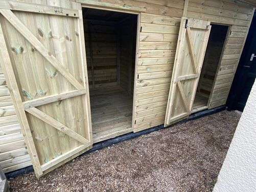 #P077 18x8 Pent Shed