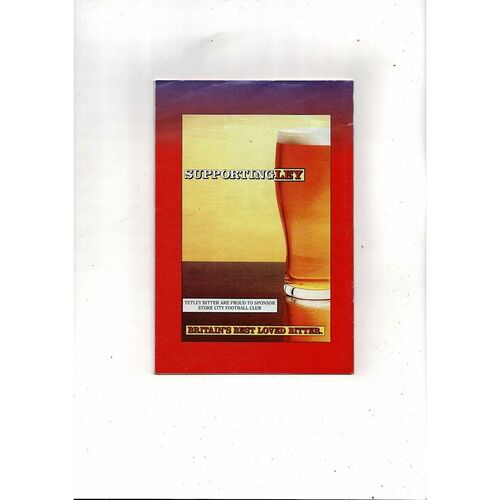 Stoke City v Bath City FA Cup Football Programme + Press Cutting 1993/94