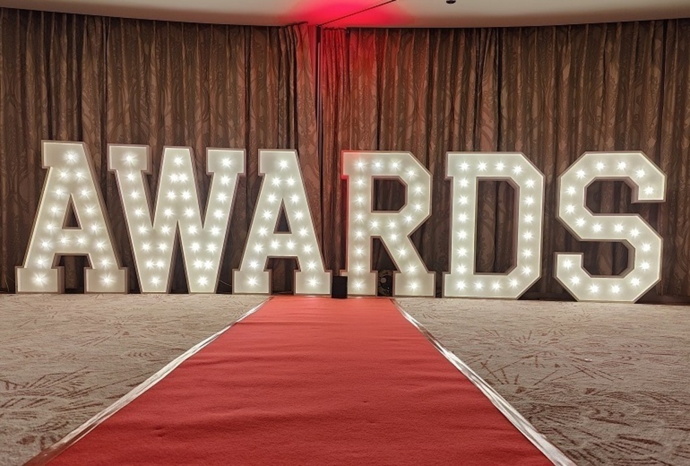 AWARDS light up letters