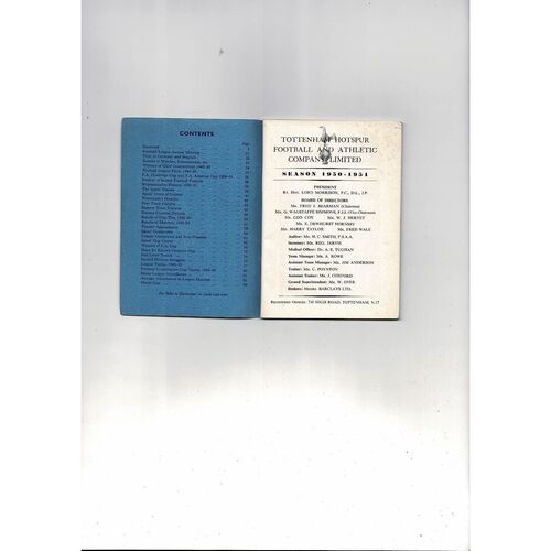 Tottenham Hotspur Football Handbook 1950/51