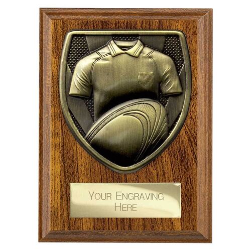 Cobra Plaque Rugby Shirt & Ball Award Walnut