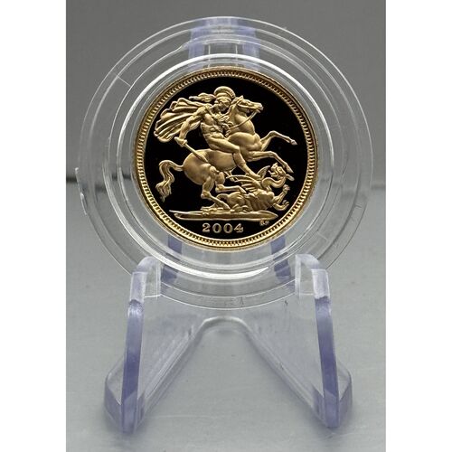 FDC 2004 gold proof half sovereign