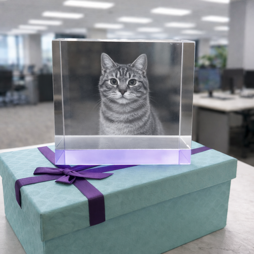 The New Superb Duloch HINT OF LILAC  12x8x6cm Crystal Block