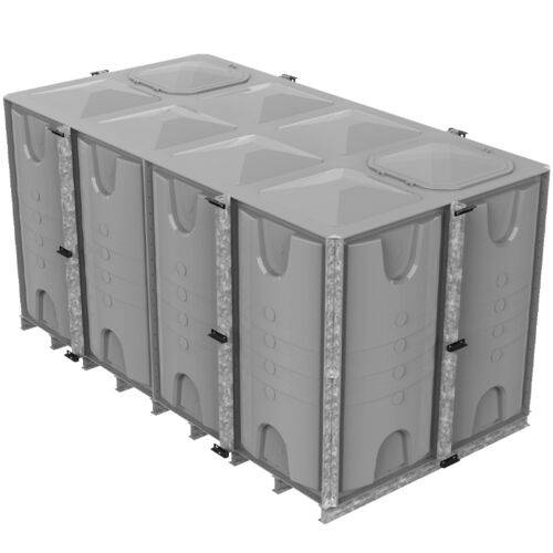 PW.4X2X2.IFB.DIV.AG(2+2) - 16000 LITRE DIVIDED SECTIONAL WATER TANK, INTERNALLY FLANGED BASE (IFB)