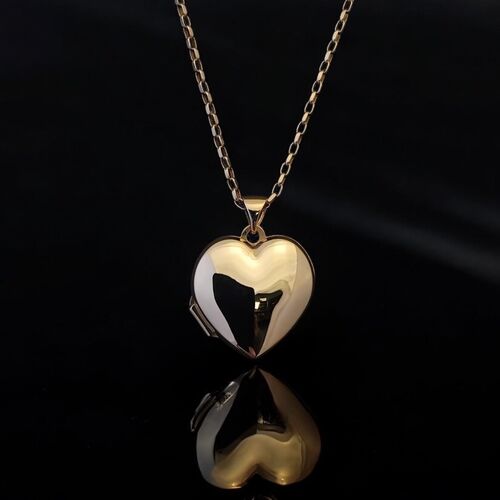 Gold love heart locket