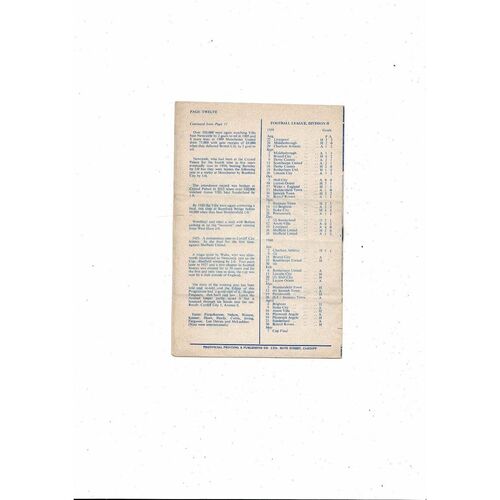 1959/60 Cardiff City v Port Vale FA Cup Football Programme