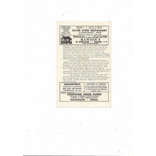 1965/66 Netherfield v Fleetwood Lancashire Combination League Football Programme