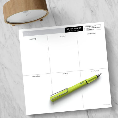 Utility Large 12x9 Weekly Task Planner Desk Pad