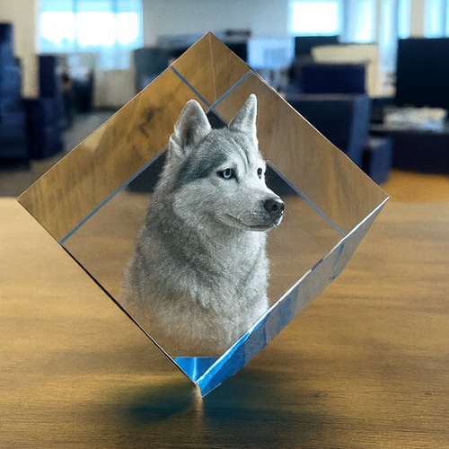 The Amazing 3D lona 8x8x8cm Ocean Blue Crystal Cube