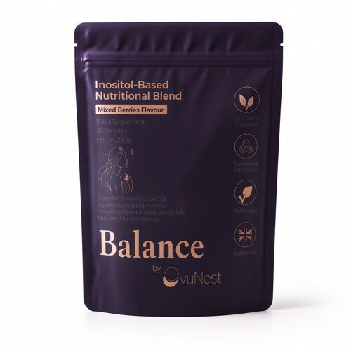 Balance by OvuNest Inositol Nutritional Blend - Hormone & Cycle Support - Mixed Berries 240g