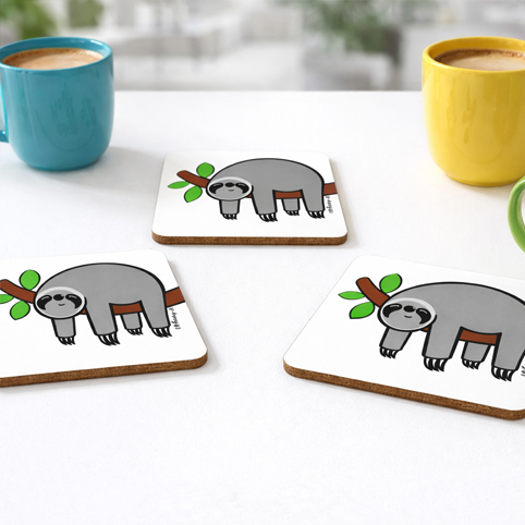 'Grey Sloth' Coaster