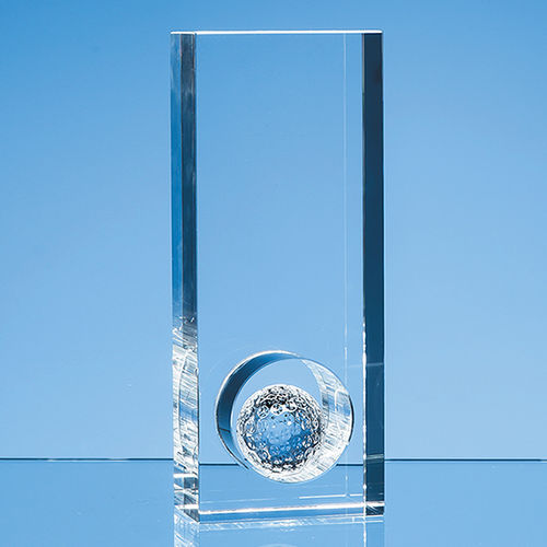 Optical Crystal Golf Ball in the Hole Award - 20cm