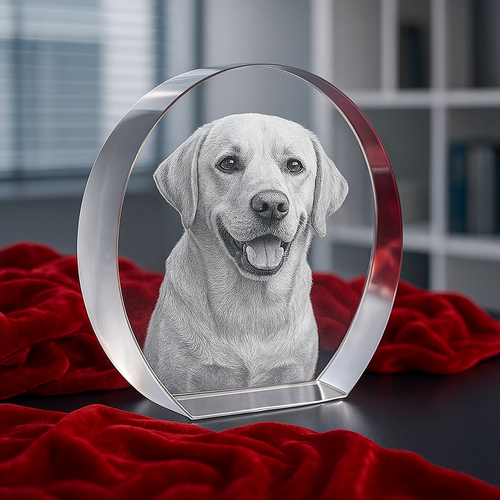 The 3D Harris 100x100x40mm Pure Crystal Circle