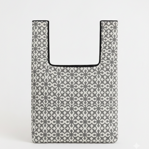 Abstract Geo Repeat Knitted Bag