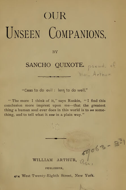 1896 | Our Unseen Companions