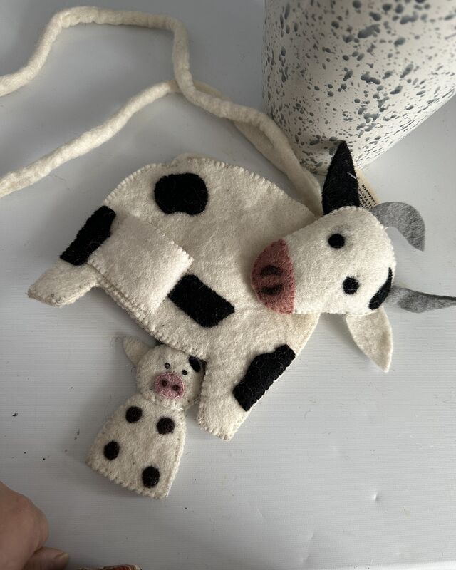 Cow puppet bag