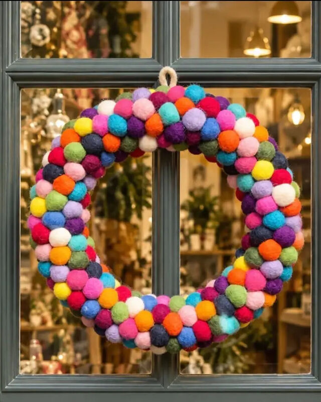 Colorful Felt Christmas wreath