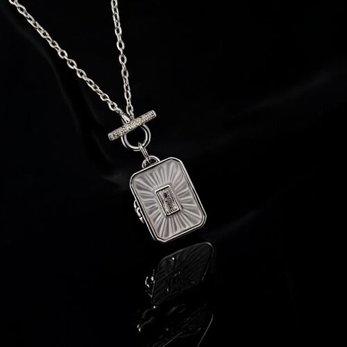 Art Deco style sterling silver locket