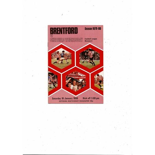1979/80 Brentford v Sheffield Wedesday Football Programme