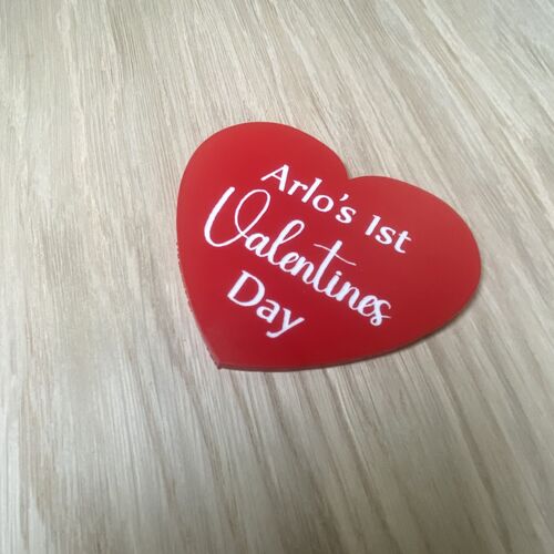 First Valentine’s Day Heart Plaque