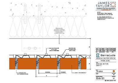 System Drawings | jamesandtaylor limited | Terracotta Tile Facade | Facing Brick System | Facade Metal