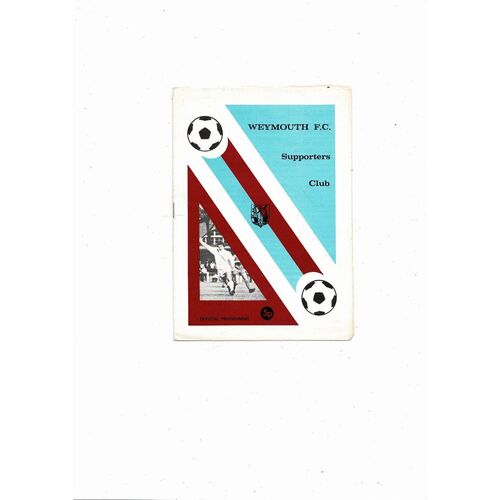 Weymouth v Peterborugh United FA Cup Football Programme