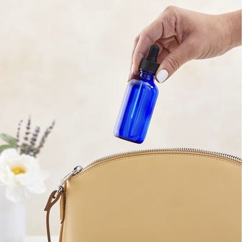 Juvale Mini Blue Glass Dropper Bottle