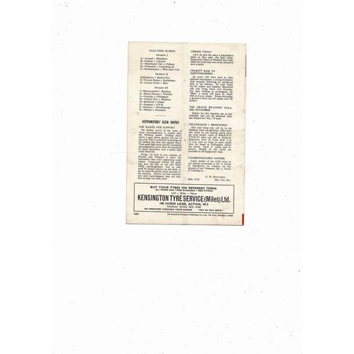 1965/66 Brentford v Oldham Athletic Football Programme