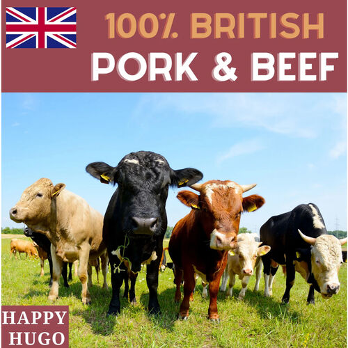 Pork & Beef Deli Sausages for dogs by Happy Hugo 200g