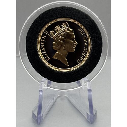 1987 QE11 full gold proof sovereign