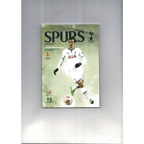 Tottenham Hotspur v Anji Makhachkala Europa League Football Programme 2013/14