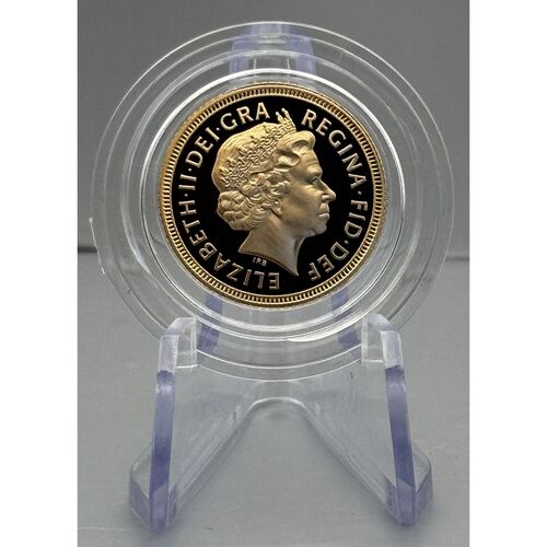 FDC 2001 gold proof half sovereign