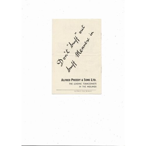 1957/58 West Bromwich Albion v Manchester United FA Cup Football Programme