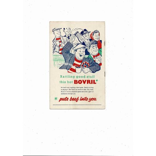 1956 England v Brazil Football Programme
