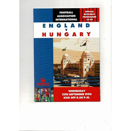 1990 England v Hungary Football Programme