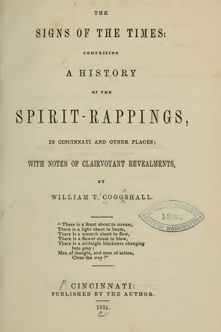 1851 | Spirit Rappings in Cincinnati