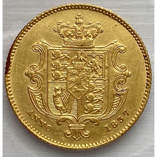 High grade 1837  King William 1111 gold half sovereign
