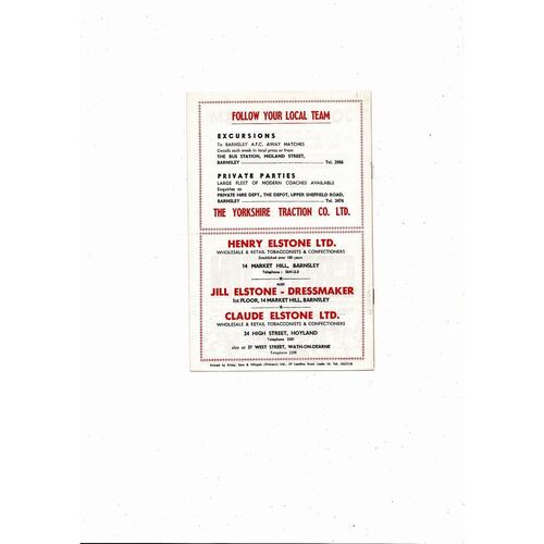 1969/70 Barnsley v Bradford City Football Programme