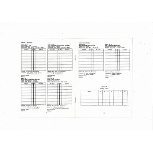 1979 England International Schoolboys Tournament Football Programme