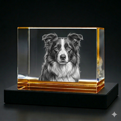Super Colour Deluxe XXL Honey Amber 3D Crystal Photo Gift