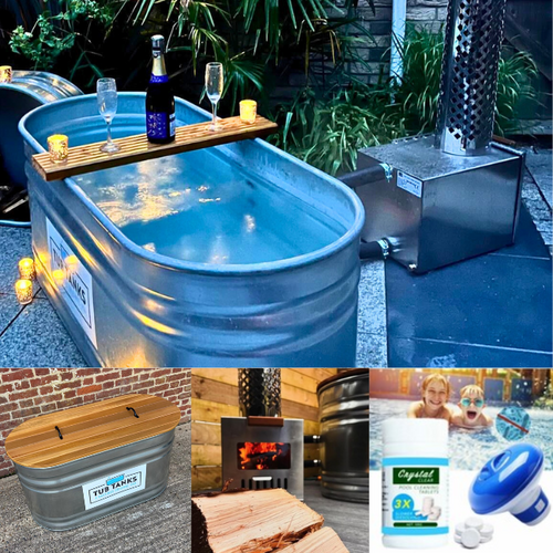 Oval Hot Tub Kit - Square Heater with Cedar Lid