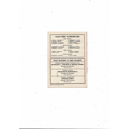 1967/68 Arsenal v West Ham United Football Programme