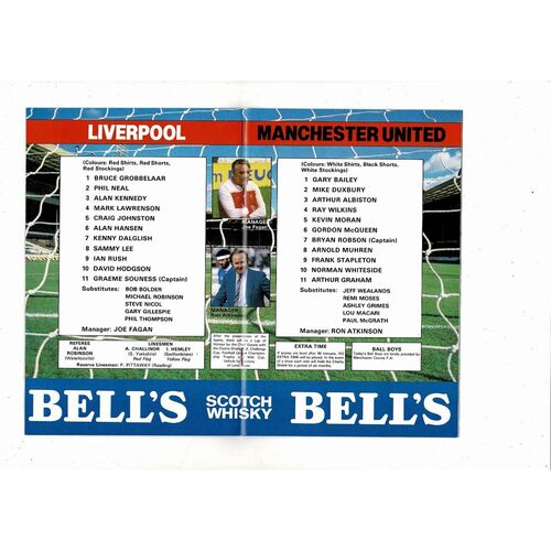 1983 Liverpool v Manchester United Charity Shield Football Programme