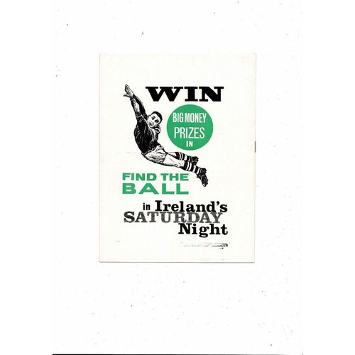 1965 Coleraine v Glenavon Irish Cup Final Football Programme