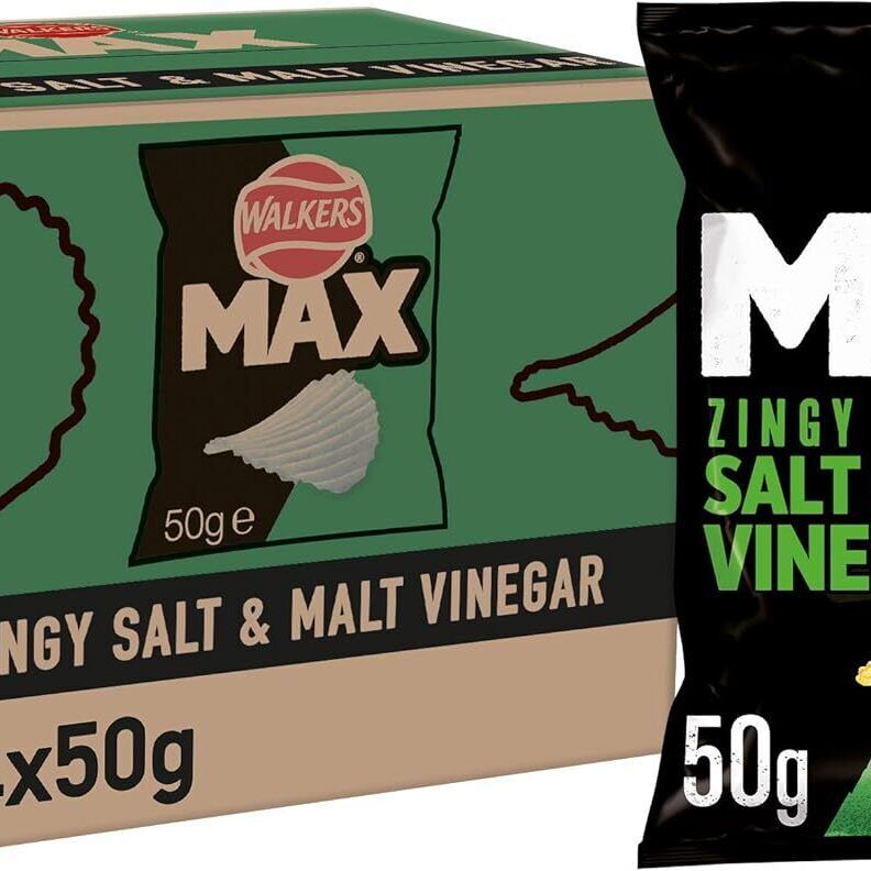 Walkers Max Salt & Vinegar Crisps