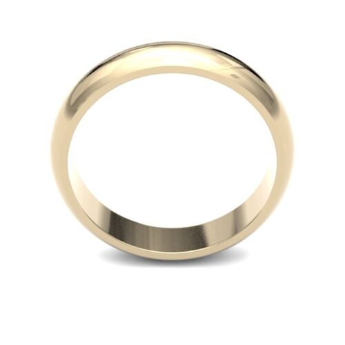 9ct 4mm D shape classic wedding ring