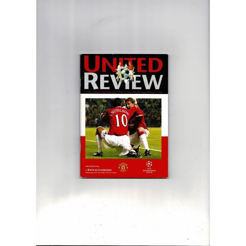 2001/02 Manchester United v Bayer Leverkusen Champions League Semi Final Football Programme