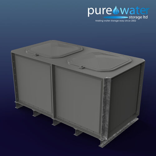 PW.2X1X1.IFB.DIV.AG(1+1) - 2000 LITRE DIVIDED SECTIONAL WATER TANK, INTERNALLY FLANGED BASE (IFB)